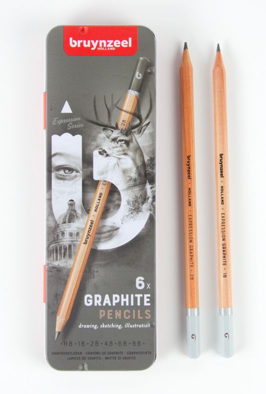 ΜΟΛΥΒΙΑ ΣΧΕΔΙΟΥ ΣΕΤ 6 ΤΕΜ EXPRESSION GRAPHITE PENCIL TIN ATMOSPHERIC
