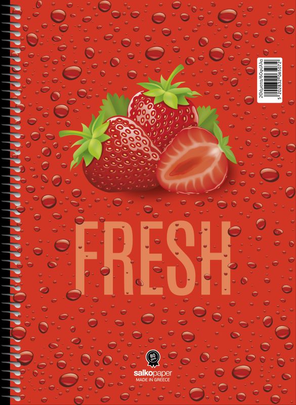 ΣΠΙΡΑΛ FRESH 17X25/180σελ. 3θ (ΣΥΣΚ-6ΤΕΜ)