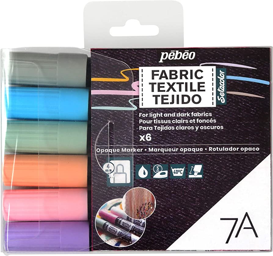 ΣΕΤ ΜΑΡΚΑΔΟΡΟΙ ΥΦΑΣΜΑ 6ΤΕΜ PEBEO 7A PASTEL MARKERS