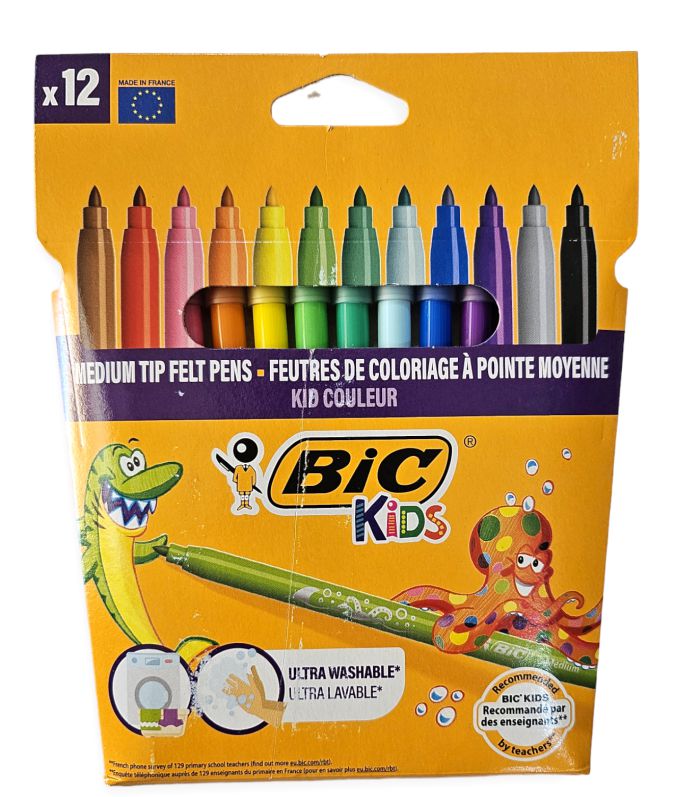 ΜΑΡΚΑΔΟΡΟΙ ΖΩΓΡΑΦΙΚΗΣ BIC WASHSBLE 12 ΧΡΩΜΑΤΑ