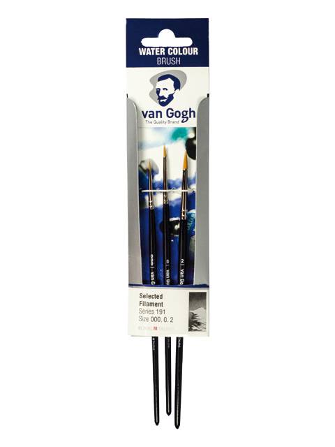 ΠΙΝΕΛΟ VAN GOGH ΝΕΡΟΥ S191 Νο000-0-2 ΣΤΡΟΓΓΥΛΟ GOLDEN SYNTHETIC HAIR