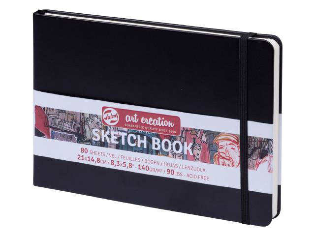 ΜΠΛΟΚ ΣΧΕΔΙΟΥ ΠΛΑΓΙΟ ΜΑΥΡΟ 15Χ21 80Φ 140GR SKETCH BOOK ART CREATION