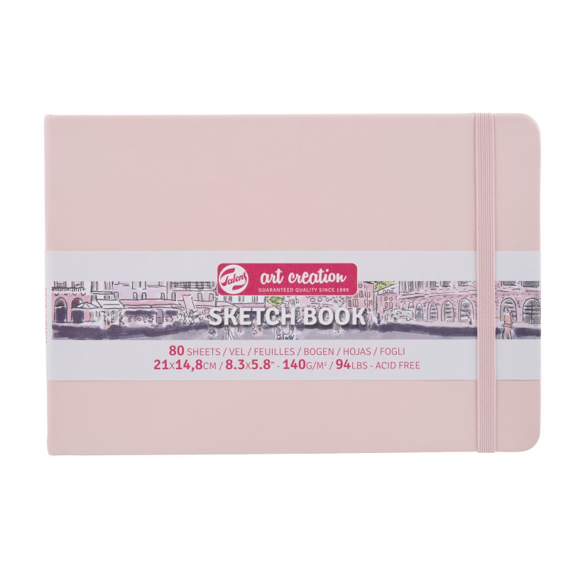 ΜΠΛΟΚ ΣΧΕΔΙΟΥ ΠΛΑΓΙΟ PINK 15X21 80Φ 140GR SKETCH BOOK ART CREATION (ΣΥΣ-5ΤΕΜ)