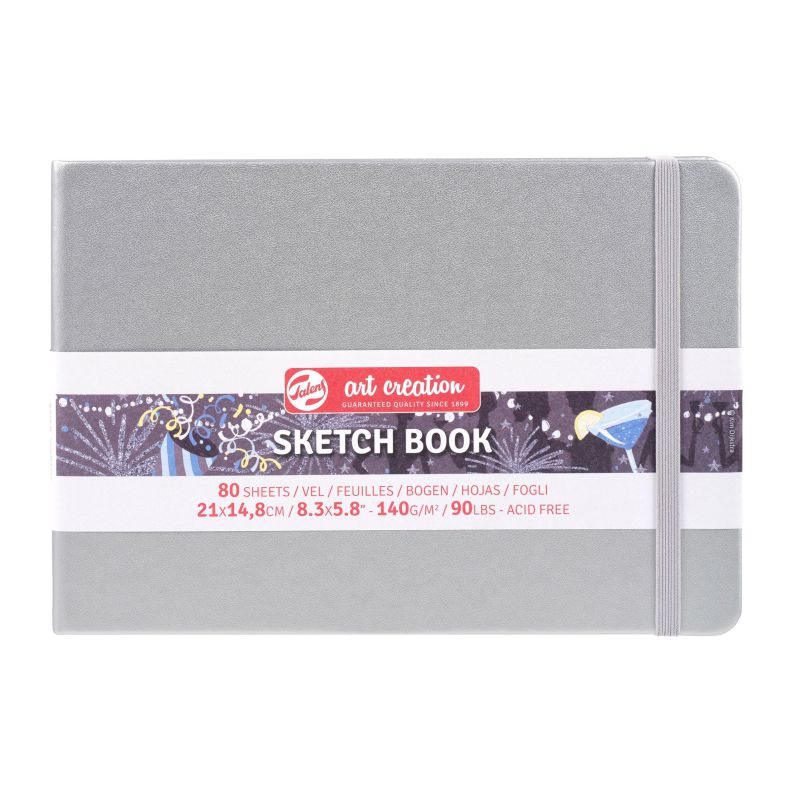 ΜΠΛΟΚ ΣΧΕΔΙΟΥ ΠΛΑΓΙΟ SILVER 15Χ21 80Φ 140GR SKETCH BOOK TALENS ART CREATION