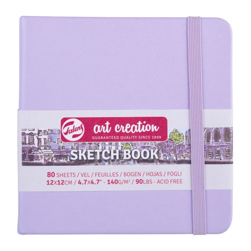 ΜΠΛΟΚ ΣΧΕΔΙΟΥ PASTEL VIOLET 12Χ12 80Φ 140GR SKETCH BOOK TALENS ART CREATION