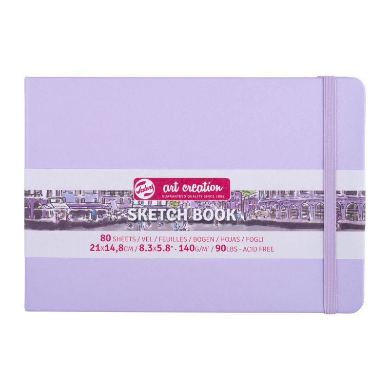ΜΠΛΟΚ ΣΧΕΔΙΟΥ ΠΛΑΓΙΟ PASTEL VIOLET 15Χ21 80Φ 140GR ΔΕΜΕΝΟ ΜΕ ΛΑΣΤΙΧΟ SKETCH BOOK ART CREATION