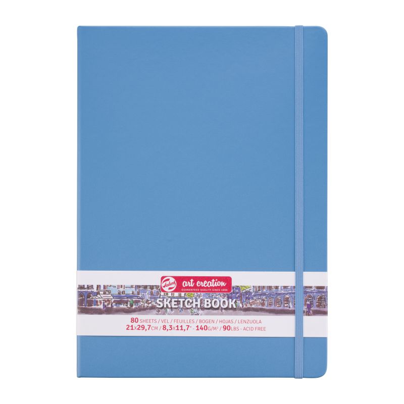 ΜΠΛΟΚ ΣΧΕΔΙΟΥ LAKE BLUE 21Χ30 80Φ 140GR ΔΕΜΕΝΟ ΜΕ ΛΑΣΤΙΧΟ SKETCH BOOK ART CREATION
