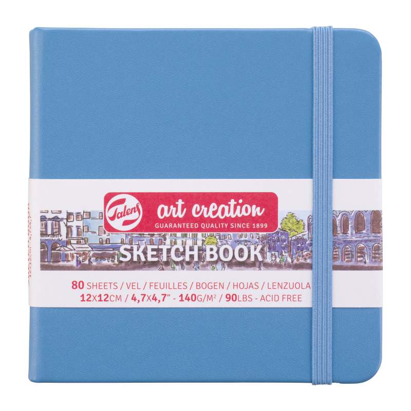 ΜΠΛΟΚ ΣΧΕΔΙΟΥ LAKE BLUE 12Χ12 140gr 80φυλ. SKETCH BOOK TALENS ART CREATION