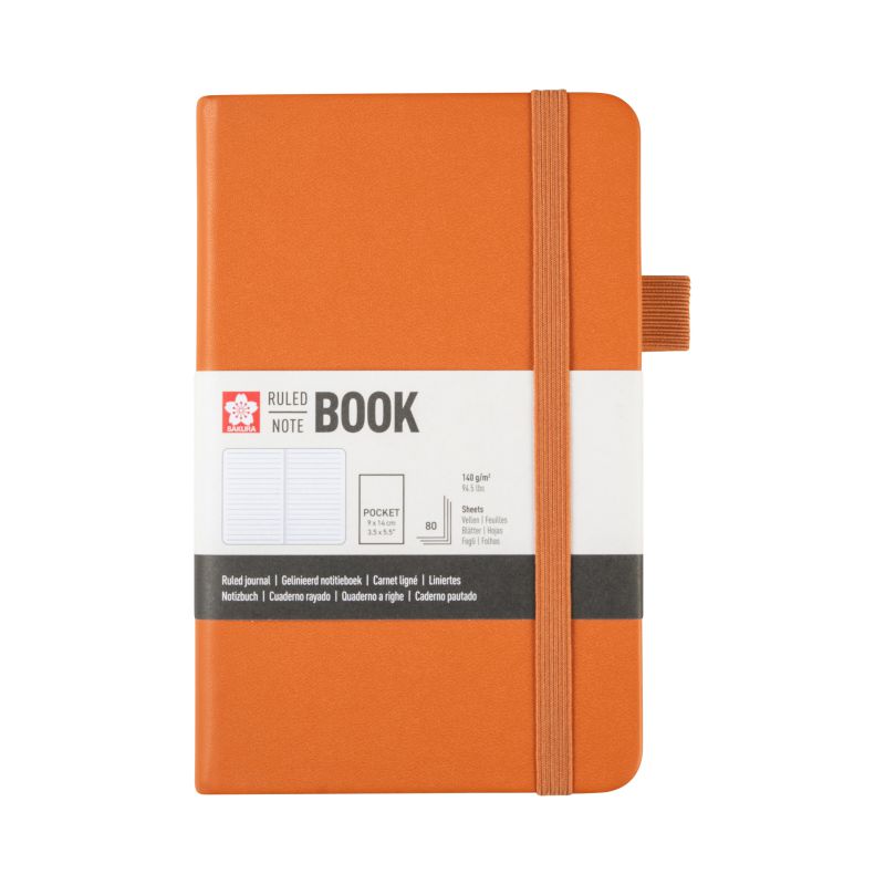 ΜΠΛΟΚ SAKURA 9X14CM RULED NOTEBOOK AMBER