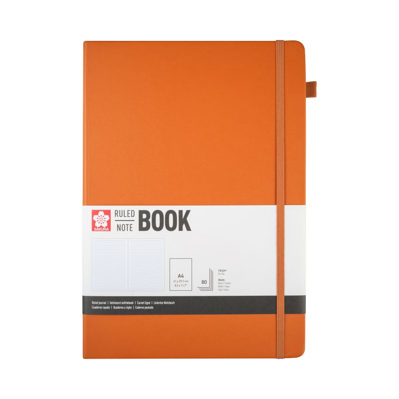 ΜΠΛΟΚ SAKURA 21X30CM RULED NOTEBOOK AMBER