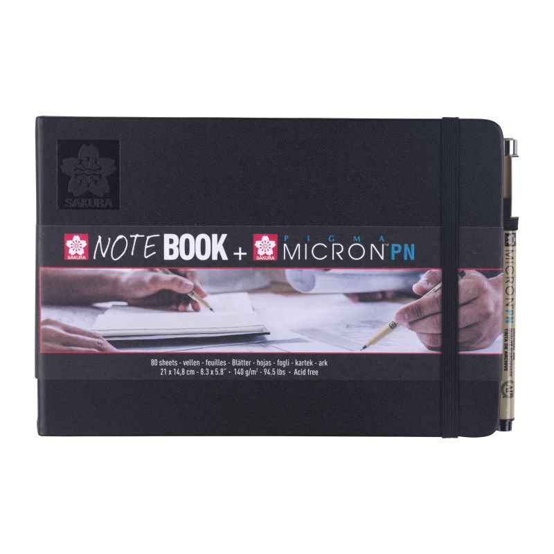 ΜΠΛΟΚ ΣΧΕΔΙΟΥ ΠΛΑΓΙΟ ΜΑΥΡΟ 21Χ14,8 - 80Φ 140GR SKETCH BOOK SAKURA