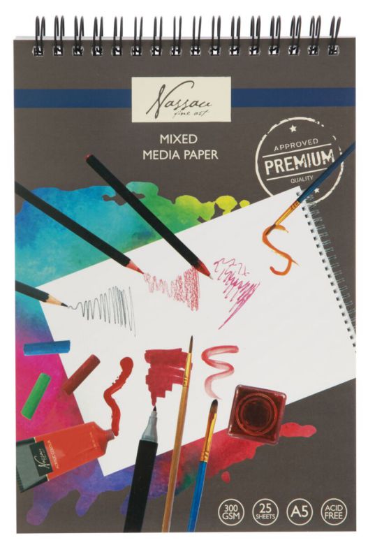 ΜΠΛΟΚ ΣΧΕΔΙΟΥ MIX MEDIA PAPER A5 25Φ 300GSM