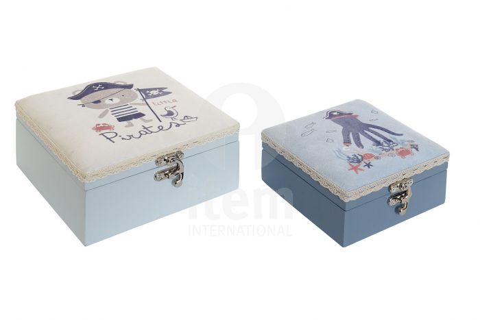 ΚΟΥΤΙΑ ΞΥΛΙΝΑ ΣΕΤ 2ΤΕΜΑΧΙΩΝ 15,5Χ15,5Χ8,5 LITTLE BEARS