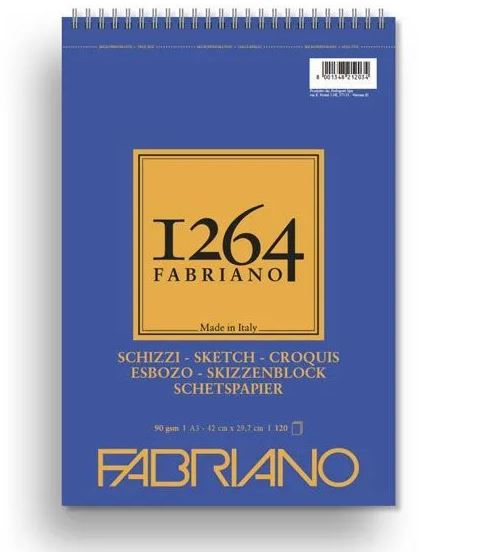 ΜΠΛΟΚ ΣΠΙΡΑΛ A3 F-1264 90GR SKETCH 120Φ FABRIANO