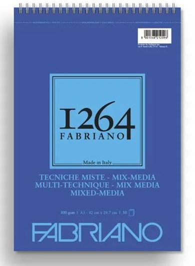 ΜΠΛΟΚ ΣΠΙΡΑΛ A3 F-1264 300GR MIX MEDIA 30Φ FABRIANO