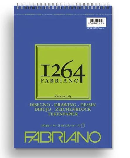 ΜΠΛΟΚ ΣΠΙΡΑΛ A4 F-1264 180GR DRAWING PAPER 50Φ FABRIANO