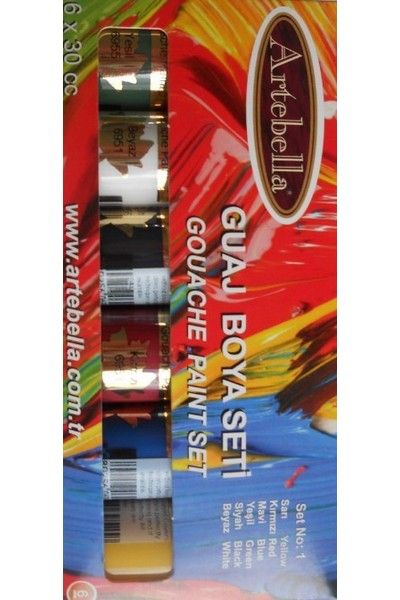 ΣΕΤ ΤΕΜΠΕΡΕΣ 6Χ30CC NO1 GOUACE PAINT ARTEBELLA