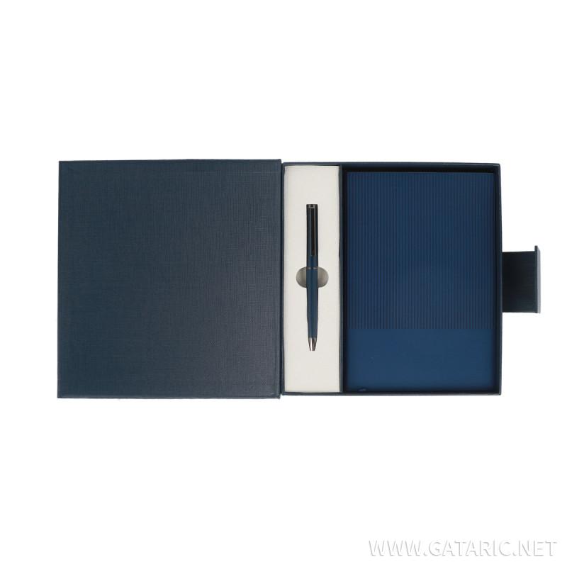 ΣΕΤ ΣΤΥΛΟ ΔΩΡΟΥ ΜΑΤ ΣΕ ΘΗΚΗ ΜΕ ΣΗΜΕΙΩΜΑΤΑΡΙΟ ΜΠΛΕ ΓΡΑΦΗ