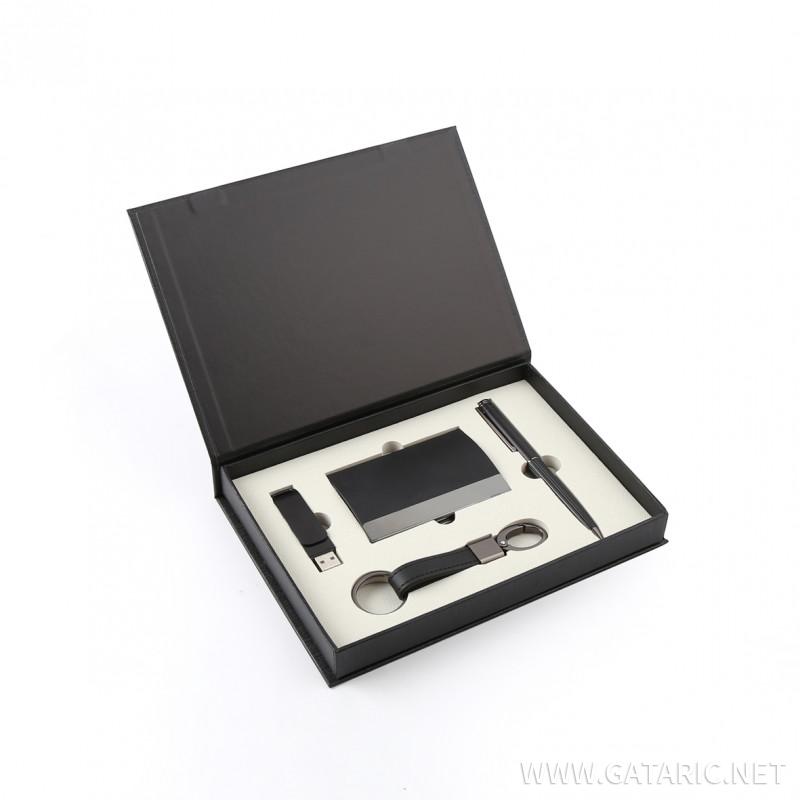 Writing Set "Kimano" 5-pcs ΣΤΥΛΟ-USB-ΚΑΡΤΟΘΗΚΗ-ΜΠΡΕΛΟΚ