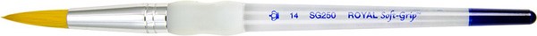 ΠΙΝΕΛΟ ΣΤΡΟΓΓΥΛΟ Νο 14 SOFTGRIP ΑΚΡΥΛΙΚΟ-ΛΑΔΙ-ΑΚΟΥΑΡΕΛΑ SG250-14