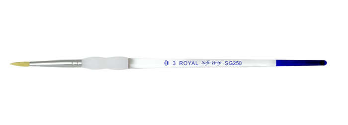 ΠΙΝΕΛΟ ΣΤΡΟΓΓΥΛΟ Νο 3 SOFTGRIP ΑΚΡΥΛΙΚΟ-ΛΑΔΙ-ΑΚΟΥΑΡΕΛΑ SG250-3