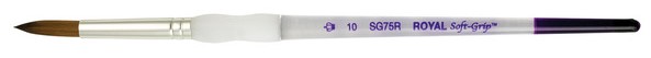 ΠΙΝΕΛΟ ΣΤΡΟΓΓΥΛΟ Νο 10 SOFTGRIP ΑΚΡΥΛΙΚΟ-ΛΑΔΙ-ΑΚΟΥΑΡΕΛΑ SG75R-10
