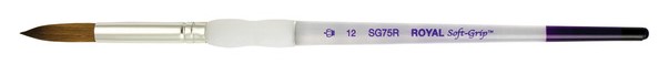 ΠΙΝΕΛΟ ΣΤΡΟΓΓΥΛΟ Νο 12 SOFTGRIP ΑΚΡΥΛΙΚΟ-ΛΑΔΙ-ΑΚΟΥΑΡΕΛΑ SG75R-12