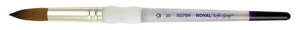 ΠΙΝΕΛΟ ΣΤΡΟΓΓΥΛΟ Νο 20 SOFTGRIP ΑΚΡΥΛΙΚΟ-ΛΑΔΙ-ΑΚΟΥΑΡΕΛΑ SG75R-20