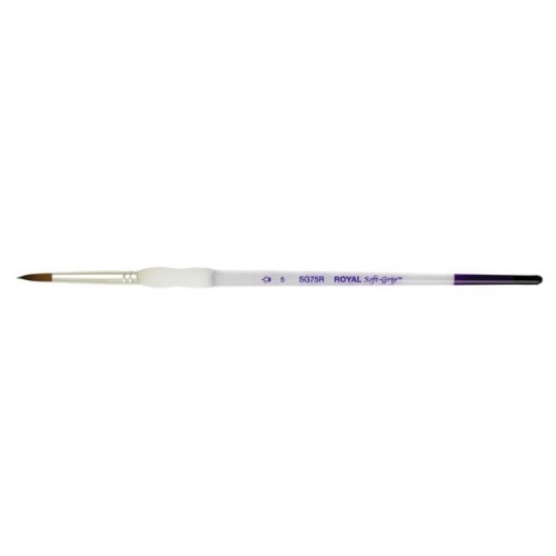 ΠΙΝΕΛΟ ΣΤΡΟΓΓΥΛΟ Νο 5 SOFTGRIP ΑΚΡΥΛΙΚΟ-ΛΑΔΙ-ΑΚΟΥΑΡΕΛΑ SG75R-5