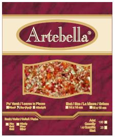 ΦΥΛΛΑ MULTI FLAKES (ΤΡΙΜΜΑΤΑ) ΚΟΚΚΙΝΟ MIX ARTEBELLA